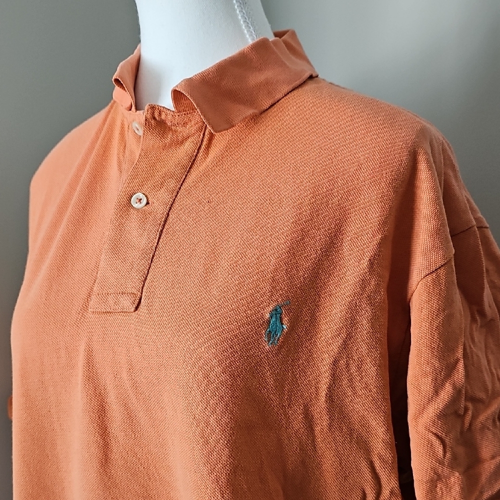 Polo by Ralph Lauren Classic Orange Polo Shirt. Sz L